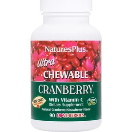 Nature's Plus Ultra Chewable Cranberry 90 Μασώμενες Ταμπλέτες με Γεύση Φράουλα