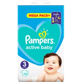 Pampers Active Baby No3 (6-10 kg) 152Πάνες