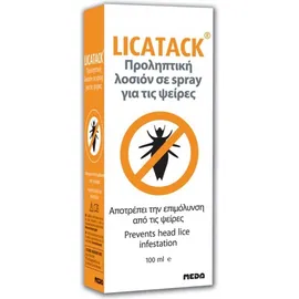 Licatack Prevent Spray Προληπτική Αντιφθειρική Λοσιόν σε Spray για τις Ψείρες 100ml