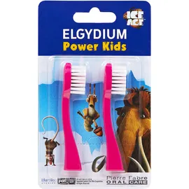 Elgydium Power Kids Ice Age Ροζ Ανταλλακτικά 2τμχ