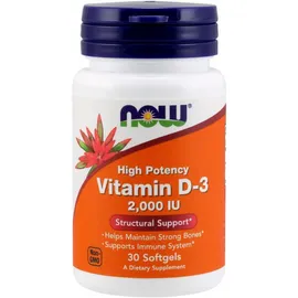 Now Foods Vitamin D3 2.000 IU 30 Softgels
