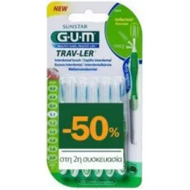 Gum 1414 Μεσοδόντια Trav-Ler 1.1mm 6τμχ 1+1 με -50% στο 2ο Προϊόν