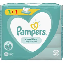 Pampers Sensitive Μωρομάντηλα 3+3 Δώρο 312τμχ