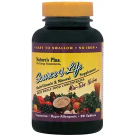 Nature's Plus SOURCE OF LIFE, Mini tabs, no Iron, 90TABS