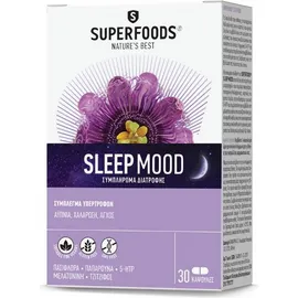 Superfoods Sleep Mood Συμπλήρωμα Διατροφής Για Την Μείωση Της Αϋπνίας 30caps