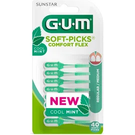 Gum 670 Soft Picks Comfort Flex Cool Mint Medium 40τμχ