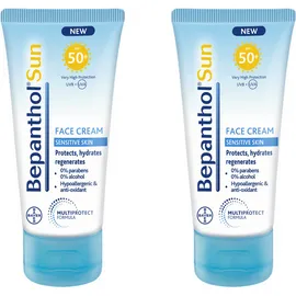Bepanthol Sun Face Cream Sensitive Skin SPF50 2x50ml