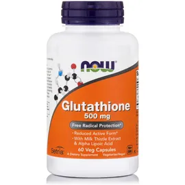 Now Foods Glutathione 500mg, w Silymarin and Alpha Lipoic Acid 60 Vcaps