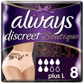 Always Discreet Boutique Pants Plus Large 8τμχ για την Ακράτεια