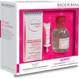 Bioderma Set Sensibio Light Cream 40ml & Δώρο Sensibio H2O Solution Micellaire 100ml & Sensibio Eye Gel Contour Des Yeux 2ml
