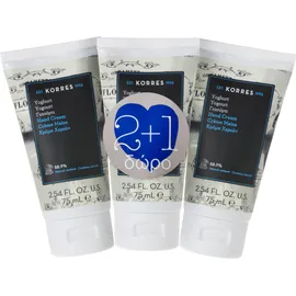 Korres set Κρέμα Χεριών Yogourt 75ml 2+1 Δώρο