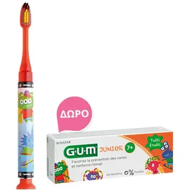 Sunstar Gum οδοντόβουρτσα Light-up Κόκκινη Soft & Οδοντόκρεμα 7-12 Ετών Tutti Frutti 50ml