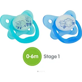 Dr. Brown's Πιπίλα νυχτός επίπεδο 1, 0-6 μηνών (2 τεμ.)