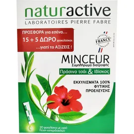 Naturactive Minceur Set Συμπλήρωμα Διατροφής Πράσινο Τσάι & Ιβίσκος 15+5 Δώρο