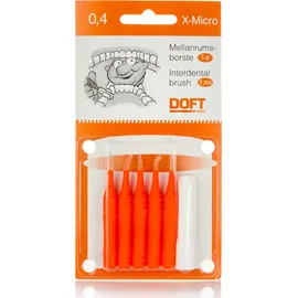 Doft Interdental Brush X-Micro Μεσοδόντια Βουρτσάκια 0,4mm 5τμχ