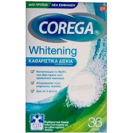 COREGA Whitening, Καθαριστικά Δισκία για Οδοντοστοιχίες - 36 δισκία