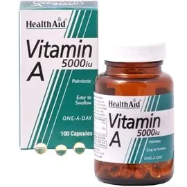 Health Aid Vitamin A 5000IU 100caps