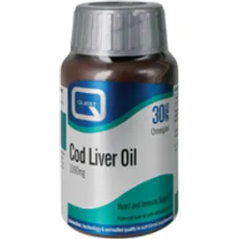 QUEST Cod Liver Oil 1000mg με βιταμίνες A & D 30Caps