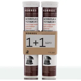 Korres Acerola & Vitamin C 2 x 18tabs 1+1 Δώρο