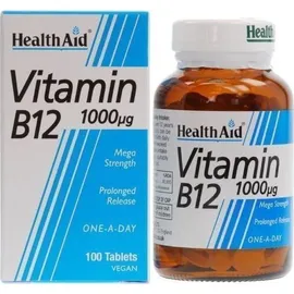 HEALTH AID Vitamin B12 Κοβαλαμίνη 1000μg - 100tabs