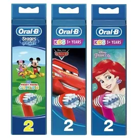ORAL B Kids Stages Power Ανταλλακτικές Κεφαλές για Ηλεκτρικές Οδοντόβουρτσες - 2τμχ