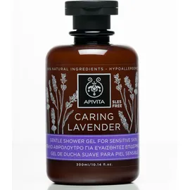 APIVITA  Caring Lavender, Απαλό Αφρόλουτρο Για Ευαίσθητες Επιδερμίδες - 300ml