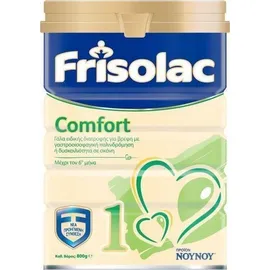ΝΟΥΝΟΥ Frisolac Comfort 1 Ειδικό Γάλα Για Βρέφη Από 0 Έως 6 Μηνών Με Γαστροοισοφαγική Παλινδρόμηση ή Δυσκοιλιότητα  800gr