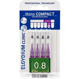 ELGYDIUM Clinic MonoCompact 0.8 Μωβ Μεσοδόντια Βουρτσάκια 4τμχ