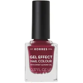 KORRES Gel Effect Nail Colour 74 Berry Addict Με Αμυγδαλέλαιο 11ml