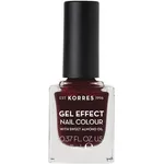 KORRES Gel Effect Nail Colour 57 Burgandy Red Με Αμυγδαλέλαιο 11ml