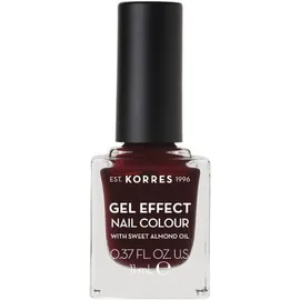 KORRES Gel Effect Nail Colour 57 Burgandy Red Με Αμυγδαλέλαιο 11ml