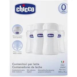 Chicco Μπουκάλια Διατήρησης Μητρικού Γάλακτος Sure Safe 0%BPA 4x150ml