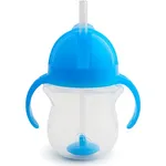 MUNCHKIN Tip & Sip Straw Cup Ποτήρι με Καλαμάκι & Βαρίδι που δε Χύνεται, Μπλε- 207ml