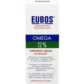 EUBOS Omega 3-6-9 12% Intensive Cream με Defensil, Πλούσιο Γαλάκτωμα για Ξηρό, Ευαίσθητο Δέρμα - 50ml