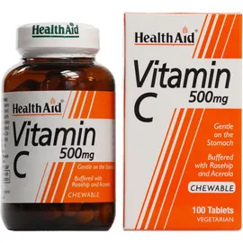 HEALTH AID Vitamin C 500mg Chewable 100 μασώμενα δισκία