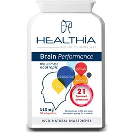 HEALTHIA Brain Performance 510mg - 90 κάψουλες
