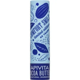 APIVITA Comfort Smile Limited Edition 40 Years Lip Care Cocoa Butter SPF20 Balm Χειλιών με Βούτυρο Κακάο, 4.4 gr
