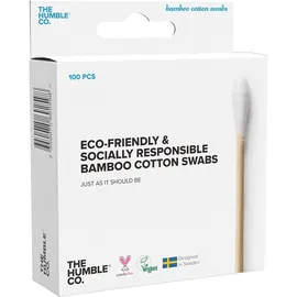 THE HUMBLE CO Bamboo Cotton Swabs, Μπατονέτες Μπαμπού Λευκές - 100τμχ