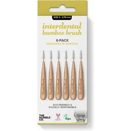 THE HUMBLE CO Interdental Bamboo Brush, Μεσοδόντια Βουρτσάκια Νο4 - 0.70mm - 6τμχ