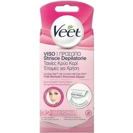 Veet Easy-Gel Ταινίες Κεριού Αποτρίχωσης Προσώπου 32 Ταινίες