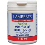 LAMBERTS Vegan Vitamin D3 1000iu, 25μg - 90caps