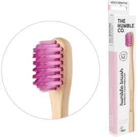 THE HUMBLE CO Humble Brush, Οδοντόβουρτσα Bamboo Ενηλίκων - Sensitive Ροζ