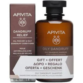 Apivita Dandruff Relief Oil 50ml & Oily Dandruff Shampoo 250ml