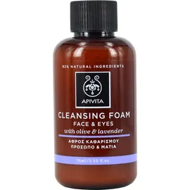 APIVITA Mini Αφρός Καθαρισμού Πρόσωπο & Μάτια Ελιά-Λεβάντα 75ml
