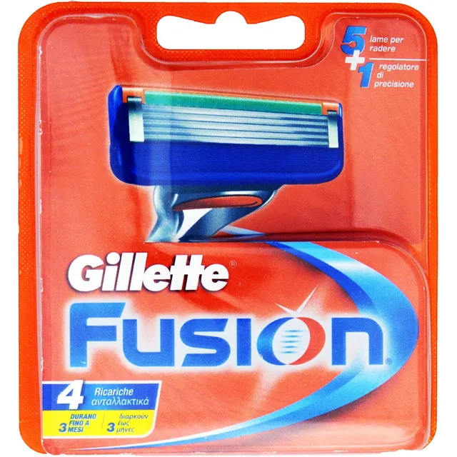 Gillette Fusion Ανταλλακτικά Ξυριστικής Μηχανής 4τμχ - Fedra