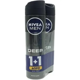 NIVEA MEN Deep Spray 48H 150ml 1+1 Δώρο