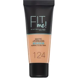 Maybelline Fit Me Matte & Poreless Liquid Foundation For Normal To Oily Skin 124 Soft Sand 30ml