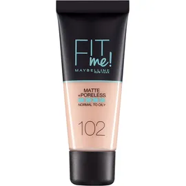 Maybelline Fit Me Matte & Poreless Liquid Foundation For Normal To Oily Skin 102 Fair Ivory 30ml