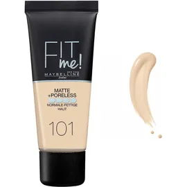 Maybelline Fit Me Matte & Poreless Liquid Foundation For Normal To Oily Skin 101 True Ivory 30ml