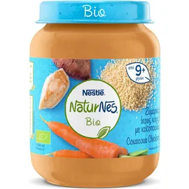 Nestle Naturnes Bio Βιολογική Παιδική Τροφή Ζυμαρικά (κους κους) με Κοτόπουλο από 9 Μηνών+ 190gr